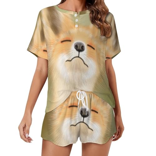Pyjama pour femme Renard Charmant idéal pour les douces matinées ensoleillées d'été