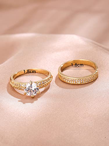 Cubic Zirconia Eternity Band Ring Delicate Jewelry for Women Wedding Engagement Party Gift3