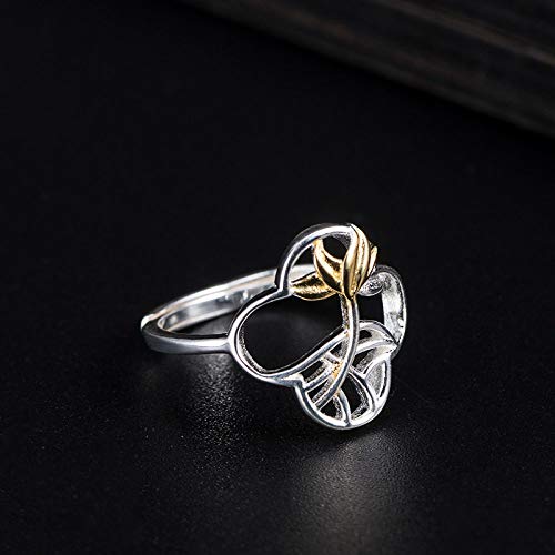 Bague ajustable pour femme le cadeau idéal en argent ajouré S925