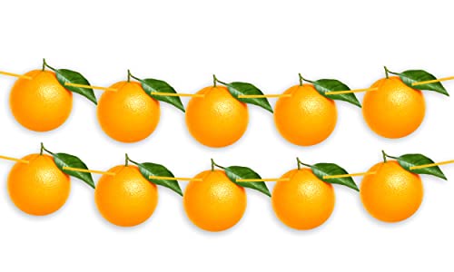 Guirlande orange Seyal pour décoration de fête d'anniversaire festive