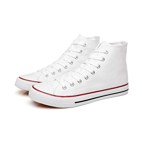 yageyan Men’s High Top Canvas Sneakers Fashion Lace up Walking Shoes Casual Classic