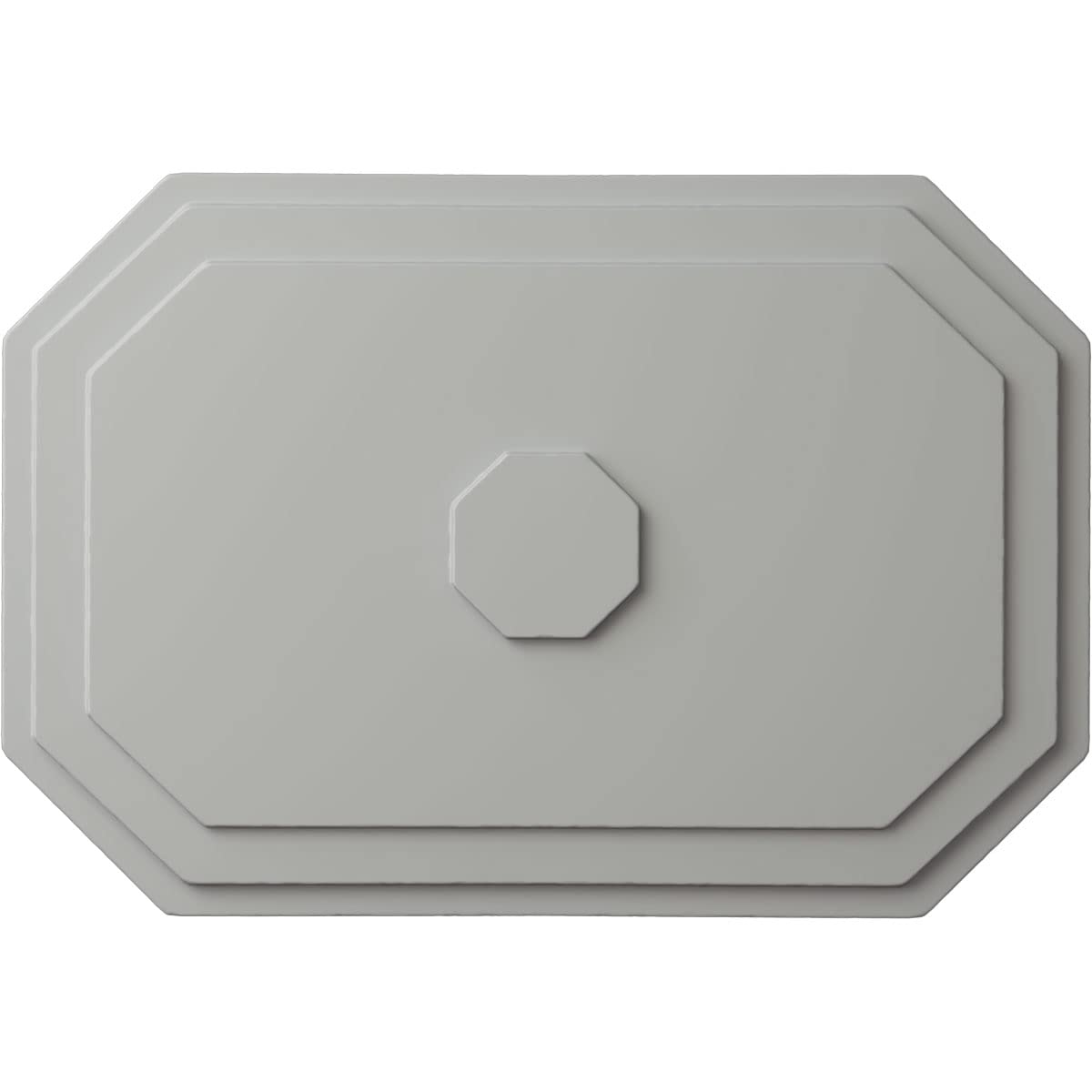 Ekena Millwork CM25FEFRF Felix Ceiling Medallion, Frost, 25 1/4"W x 17 1/4"H x 1 3/4"P