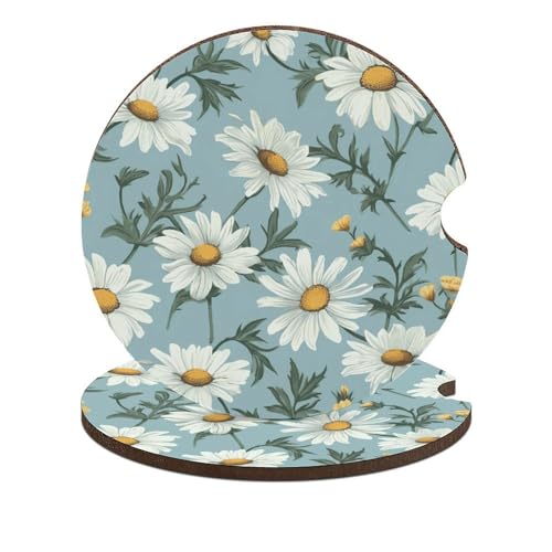 Portavasos para coche con diseño Daisy 2 piezas miniatura 1