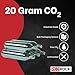 RedRock 20 Gram Unthreaded CO₂ Cartridges, Industrial Grade – For HVAC Drain Gun Maintenance, Bike Tire Inflators, and Multi-Purpose Use (Pack of 30)