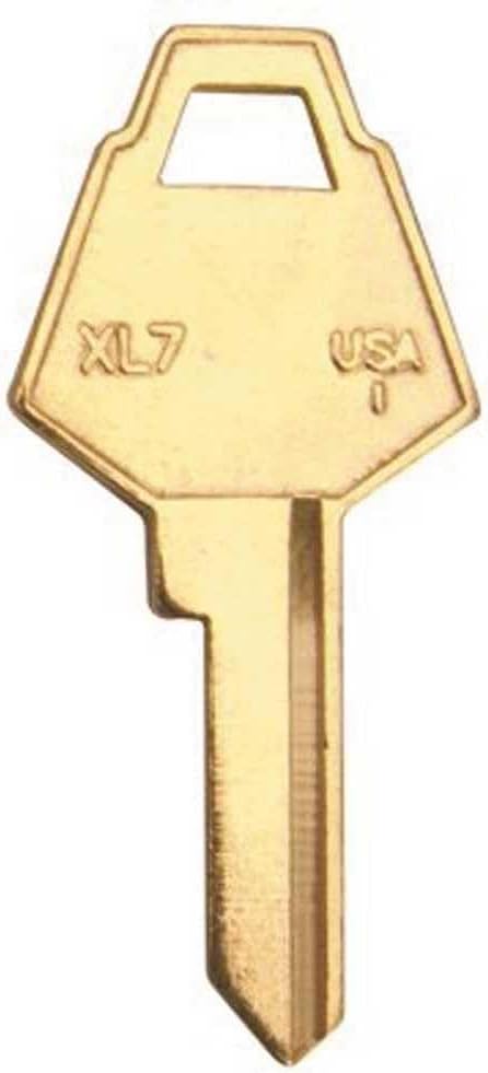 XL7-BR XL7 Blank Key Gold - Pack of 50
