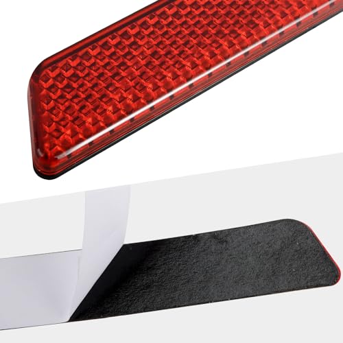 Image of Hard Saddlebag Latch Covers Reflectors Inserts for Harley Touring 1993-2013,for Street Glide Electra Glide Road Glide Road King,RED
