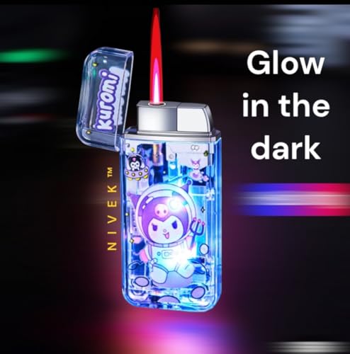 Encendedor con luz LED y llama rosa Kawaii NIVEK miniatura 2