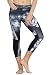 icyzone Women's Workout Capri Leggings Fitted Stretch Tights With Zip Pocket (S, STORM)
