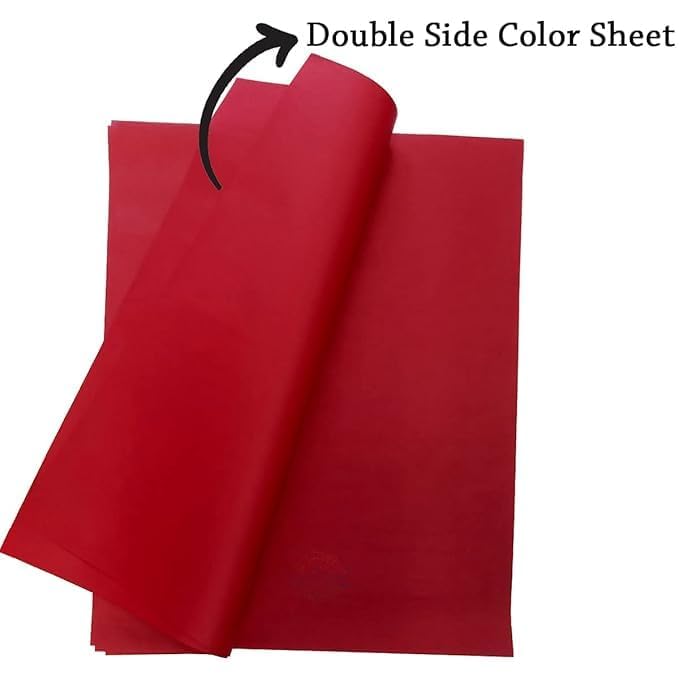 Image of SEJASCOLLECTIONS | Pack of 20 | Red, Bright, A1, BIG / FULL Size, Pastel Sheets / Chart Paper, Used in art and craft, collage, projects, posters etc. Plain / Unrulled, Size: 70x56 centimeters, 200 GSM thickness.