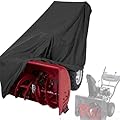Snow Blower Cover, 210d Oxford Fabric Snow Blower Cover Waterproof Snowblower Cover Outdoor Snow Thrower Protector with Zipper for Compatible with Leading Brands, 33 * 58 * 52 inch