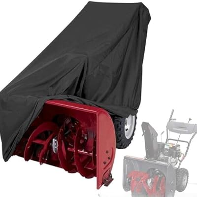 Snow Blower Cover, 210d Oxford Fabric Snow Blower Cover Waterproof Snowblower Cover Outdoor Snow Thrower Protector with Zipper for Compatible with Leading Brands, 33 * 58 * 52 inch