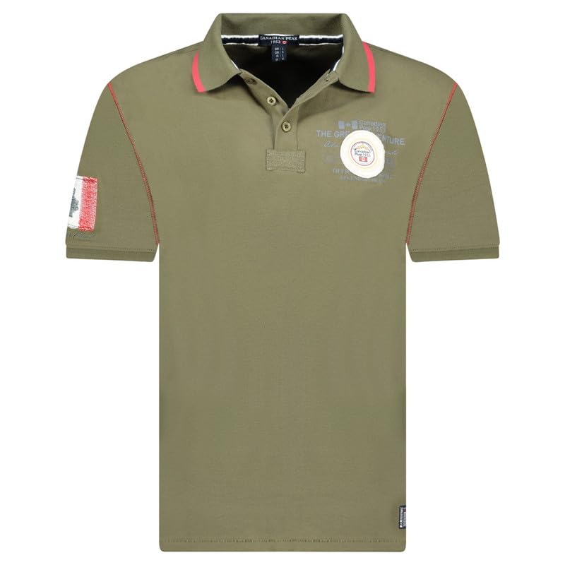 Polo homme coton anti-transpiration Canadian Peak col boutonné léger manches courtes