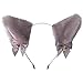Focupaja Orejas de Gato Cosplay Diadema de Oreja de Gato Orejas de Zorro Orejas de Gato Anime (gris)