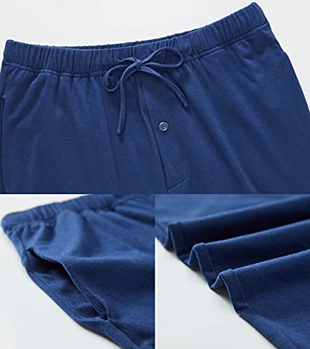 Yimanie Men's Pajama Pant Cotton Comfy Soft Lounge Sleep Pants Navy M-Xxxl #TOP4