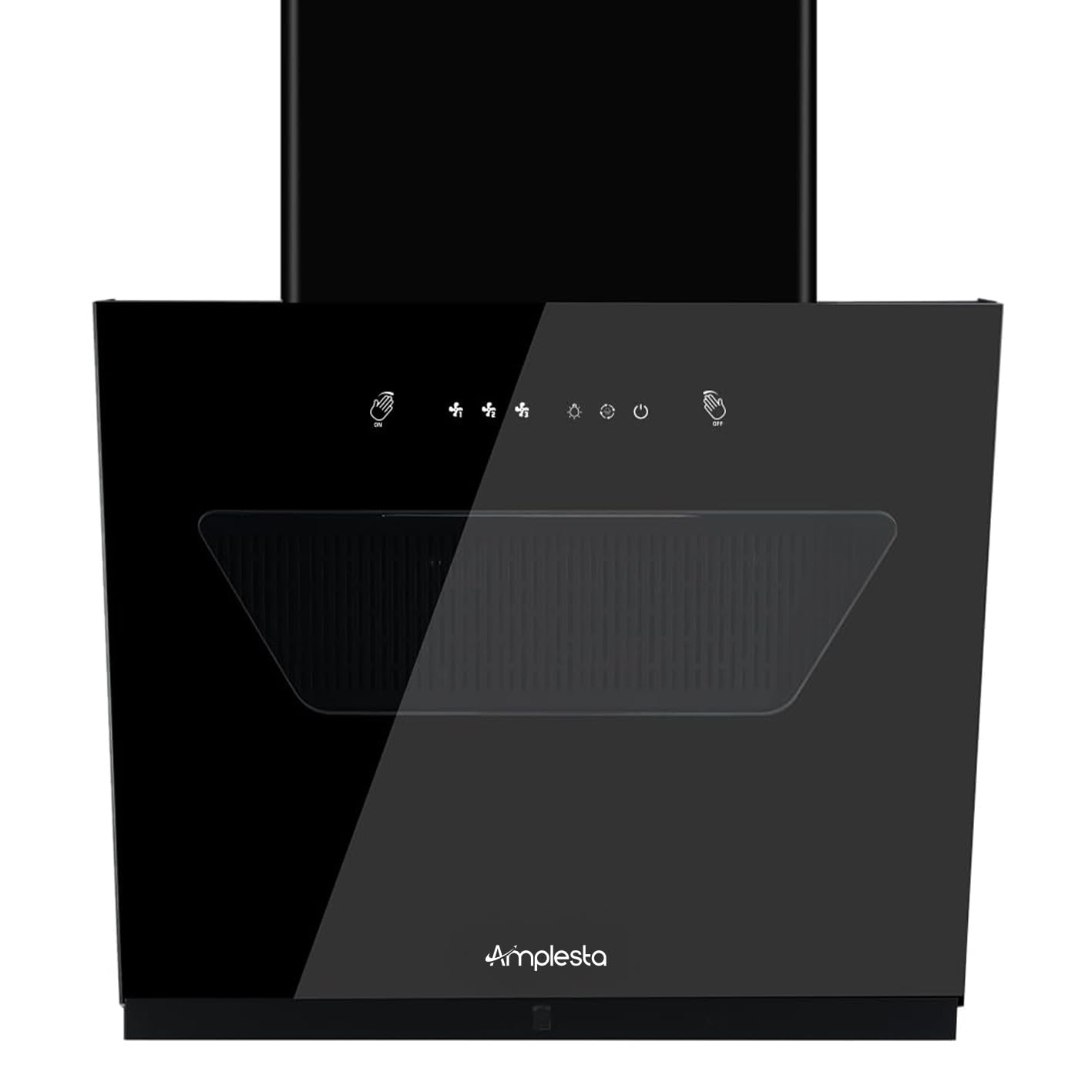 Amplesta CycloneX 60CM Chimney for Kitchen Auto Cleaning 1600 m3 hr LED Touch Copper Motor Wall Mounted Kitchen Chimney for Home Filterless Two Way Suction Touch & Gesture Control (CycloneX-60-FL-HAC)-image-8