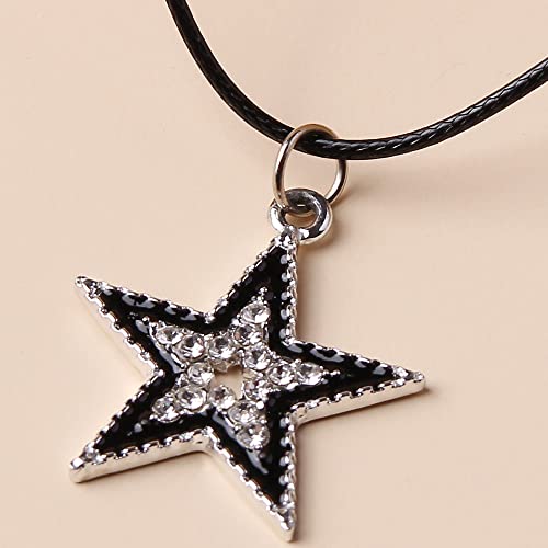 Caiyao Star Pendant Vintage Necklace Punk Star Choker Rock Roll Guitar Layered Necklace for Women Men Eboy Egirl Bar Party Jewelry Accessories4