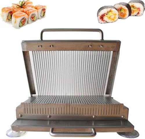 Manual Sushi Roll Cutter with Non-slip Rubber Suction Cup Base and Adjustable Thickness, Suitable for Restaurants and Kitchens.