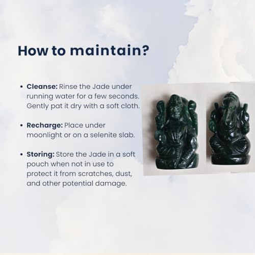 Image of Jade Laxmi Ganesha Idols 8cm for Wealth, Fame, Prosperity,Luck, Peace, Housewarming Pooja, Healing Crystal Gift