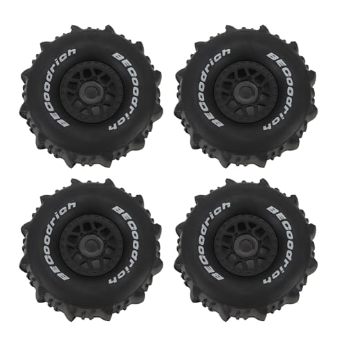 Roues et pneus RC 1/7 tout-terrain noirs 135mm pour camions UDR