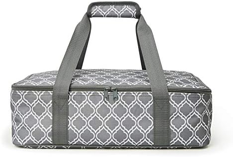 FATOLXX Insulated Casserole Dish Carrier Bag - Food Carriers for Hot or Cold Travel Potluck Parties,Picnic,Cookouts,Beach(Laurel Green -1)