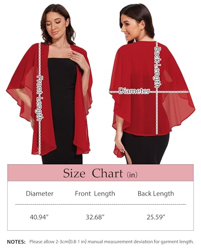 Image of Shawls and Wraps for Evening Dresses Womens Chiffon Scarf Sheer Cover Up