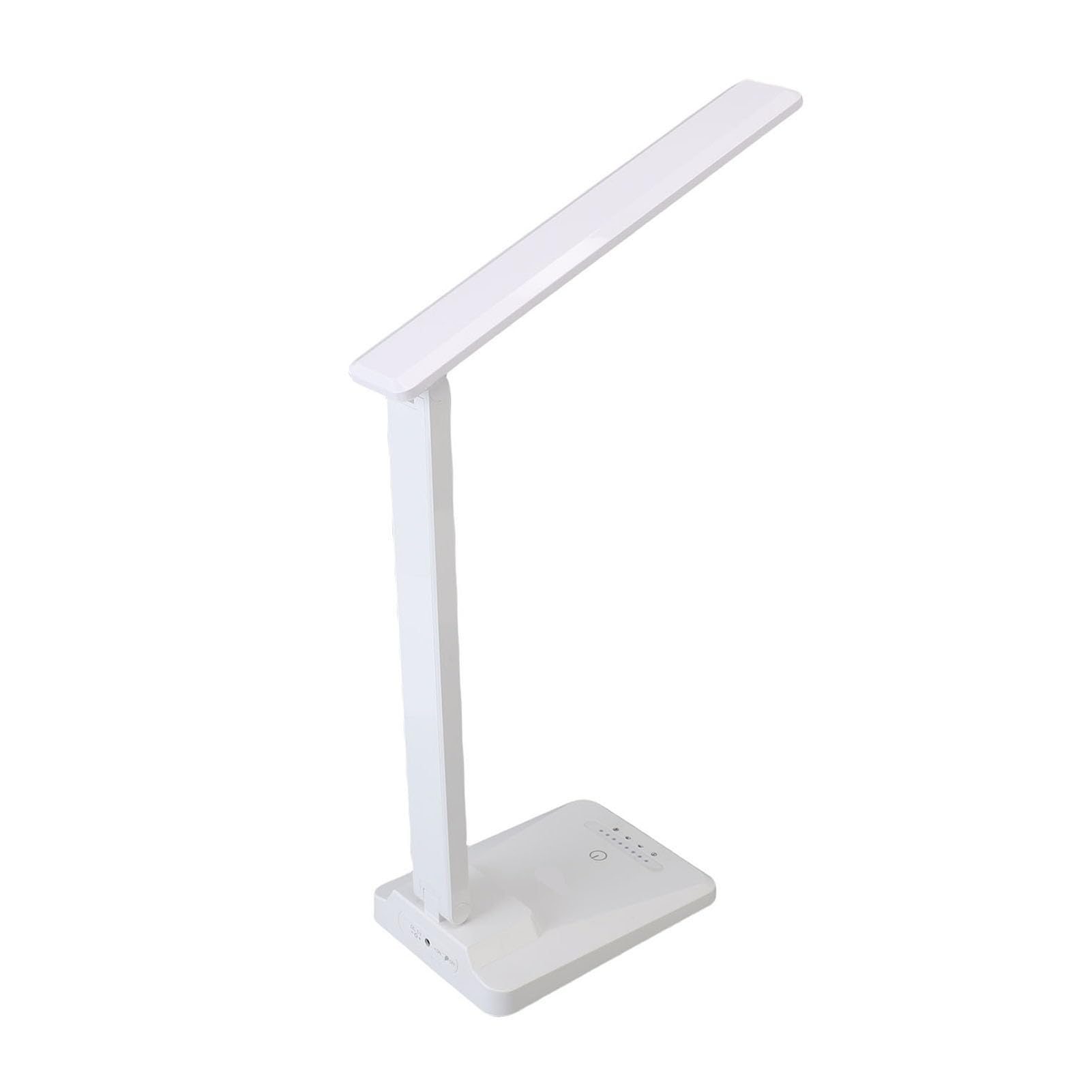 Lampada da Scrivania a LED Ricaricabile Lampada per la Cura degli Occhi Dimmerabile a Batteria Senza Fili con Controllo Tattile per Studio, Camera da Letto, Ufficio Domestico, Materiale ABS