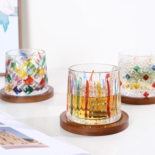 Verres à eau colorés peints à la main pour éviter les taches sur vos tables - 6