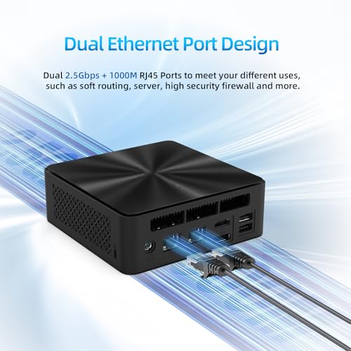 Mini PC, Intel 12th Alder Lake N100 (up to 3.4GHz), 16GB DDR4 RAM 512GB M.2 SSD Dual LAN, Mini Desktop Computers Windows 11, 4K Triple Display, Type-C, WiFi 6, BT 5.2, Micro PC for Home Office - Thumbnail 3