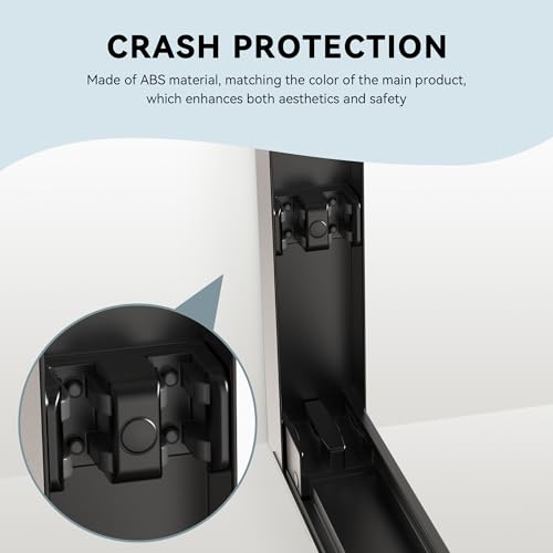 Image of 44-48 inch W x 72 inch H Bathroom Double Sliding Shower Door, Semi-Frameless Shower Glass Doors with 1 /4 inch (6mm) Clear SGCC Tempered Glass and Stainless Steel Handles, Easy to Install, Matte Black