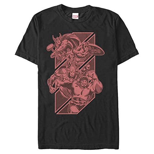 T-shirt Avengers manches courtes noir avec motif tonal sobre taille 3XL