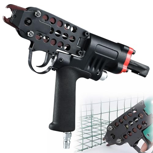 Pistola de clavos neumática, herramienta de clavos de aire tipo C para carpintería y proyectos de bricolaje, perfecta para valla y proyectos de madera, eficiente y fiable