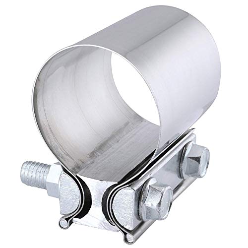 EVIL ENERGY 2.5 Inch 2 1/2 Butt Joint Exhaust Band Clamp Sleeve Stainless