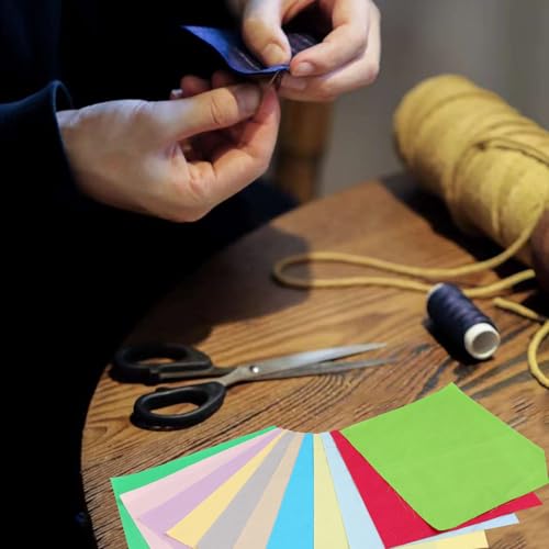 Wenrescry 30 Stück Baumwollstoff Patchwork – 20x25 cm Stoffpakete Baumwolle, Einfarbige & Bunte Quadrate für DIY Nähen, Quilten und Handwerk