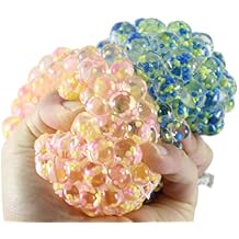 Curious Minds Busy Bags 2 Confetti Gel Filled Mesh Net Blob Ball - Squish - Sensory, Fidget Toy- Gooey Squish OT