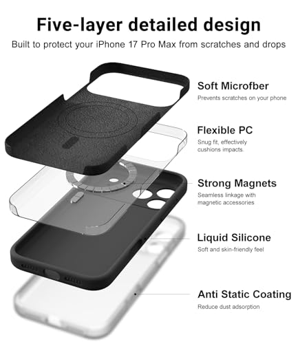 Coque iPhone 17 Pro Max silicone souple premium avec microfibre - 4