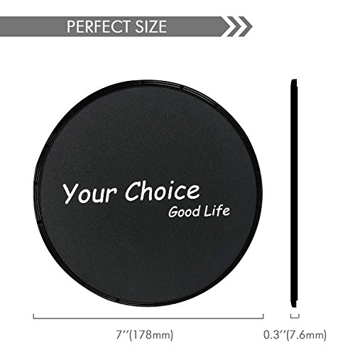 Your Choice Slider Fitbess Exercise Core Sliders Gliding Discs Abdominal Exercise Equipment, Color Black Set Of 2 #TOP6