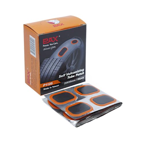 PAX 96 Pcs 24x35mm (0.94"x1.38") Oval Inner Tube Patches, Bicycle Tire Puncture Repair Kit for Motorcycle, Dirt Bike, MTB, ATV, Wheelbarrow & Mower - Works with Rubber Cement