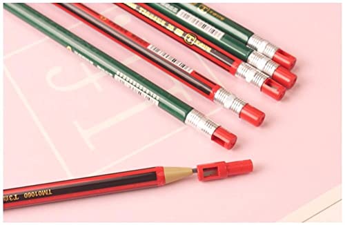 Image of Crackles Mechanical Pencil Set, 2.0 HB Graphite Leads Mechanical Pencils with inbuilt Sharpener - Red & Green (30)