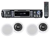 Audiosavings Bundle: (4) Pair Rockville HC655 6.5' 500 Watt in-Ceiling Home Theater Speakers 8 Ohm Bundle with (1) Rockville RPA6000USB 19' Home Theater Bluetooth Receiver (Items 9)