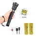 Produktbild ACHICOO Xhp70 zoomable Focus led Taschenlampe hohe helligkeit Batterie Display Taschenlampe mit 2 batterien Schwarz 2x26650 Batterie