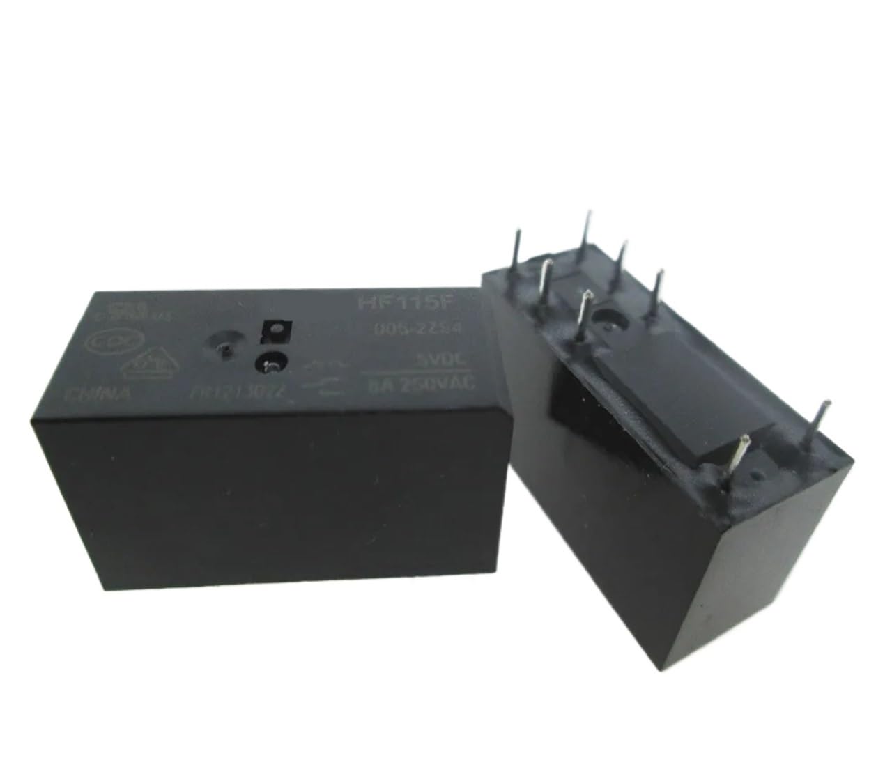Relais 5V HF115F 005-2ZS4 8A à 8 broches pour circuit imprimé x10