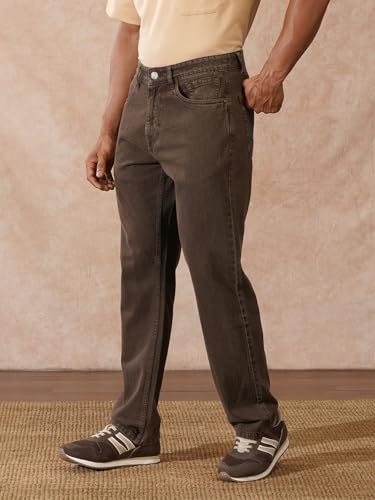 Image of WROGN Men's Cotton Jeans | Clean Finish | Relaxed Fit