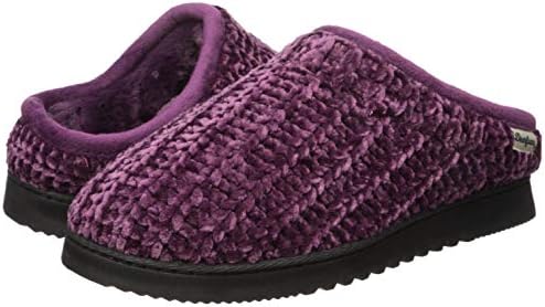 Dearfoams Women's Chenille High Vamp Clog Slipper, Aubergine, Large | Image 6