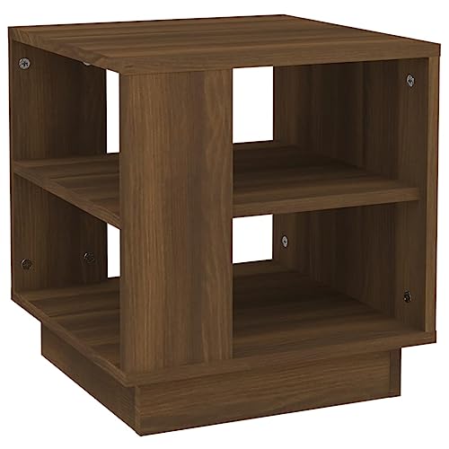 vidaXL Coffee Table Couch Side Accent Living Room End Coffee Tea Table Indoor Home Furniture with Compartment Brown Oak Engineered Wood