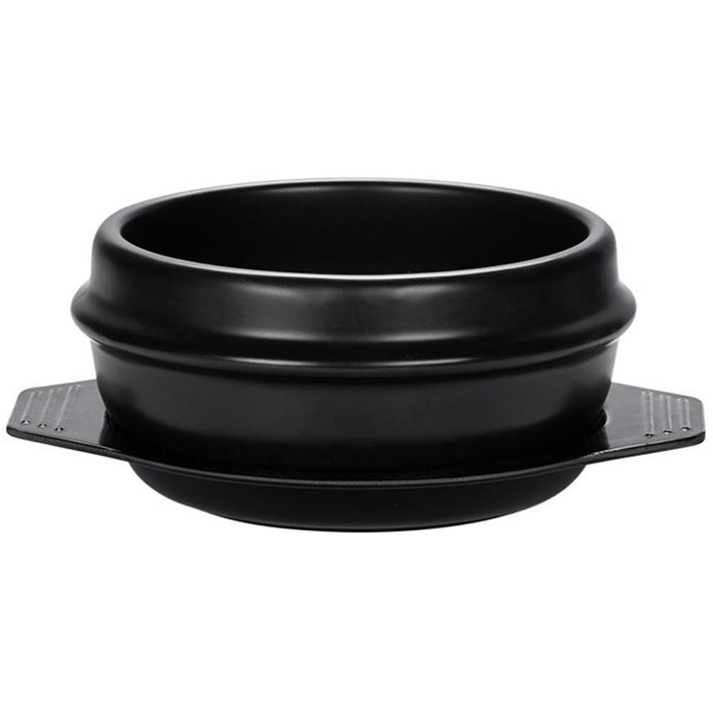CTRLZS Korean Stone Bowl withTray Ceramic Pots forCooking Soybean Paste Soup, Samgyetang