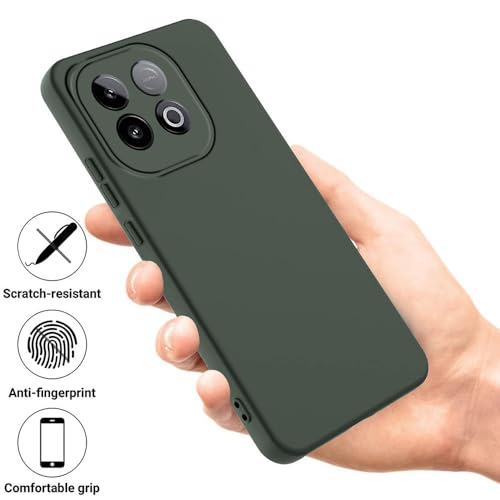 Image of Back Cover for iQOO Neo 10 5G | Full Camera Protection | Premium Liquid Silicon Case | Flexible Bumper Case for iQOO Neo 10 5G (Military Green)