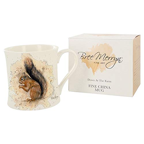 Fine China Bree Merryn Mug en porcelaine Motif écureuil Ensoleillé 8,5 x 8 cm