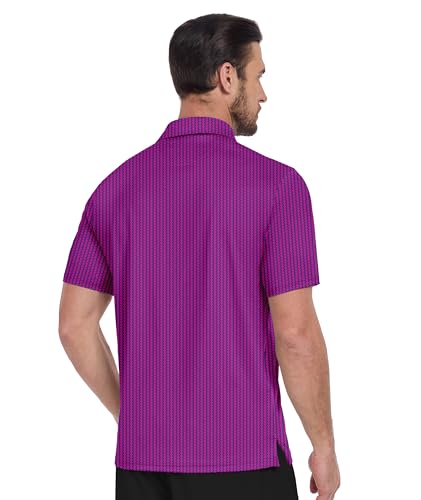Image of ZITY Men's Golf Shirts Short Sleeve Print Patterns Casual Collared Polo