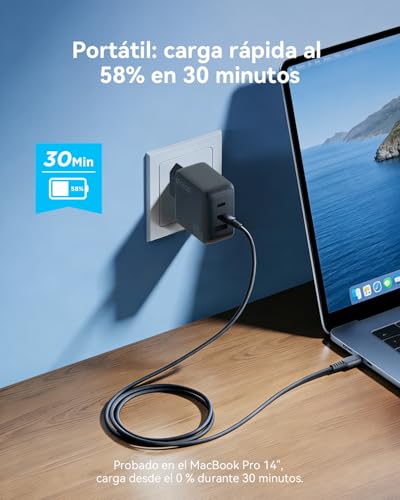 Cargador USB C 100W compatible con Samsung Galaxy S25 y iPhone 16 Pro 2