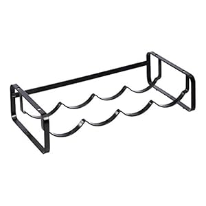 Amazon Basics Stapelbares Weinregal Schwarz